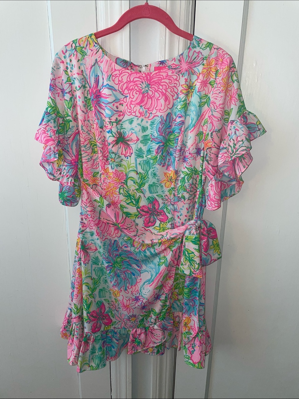 Lilly Floral Ruffle Wrap Dress